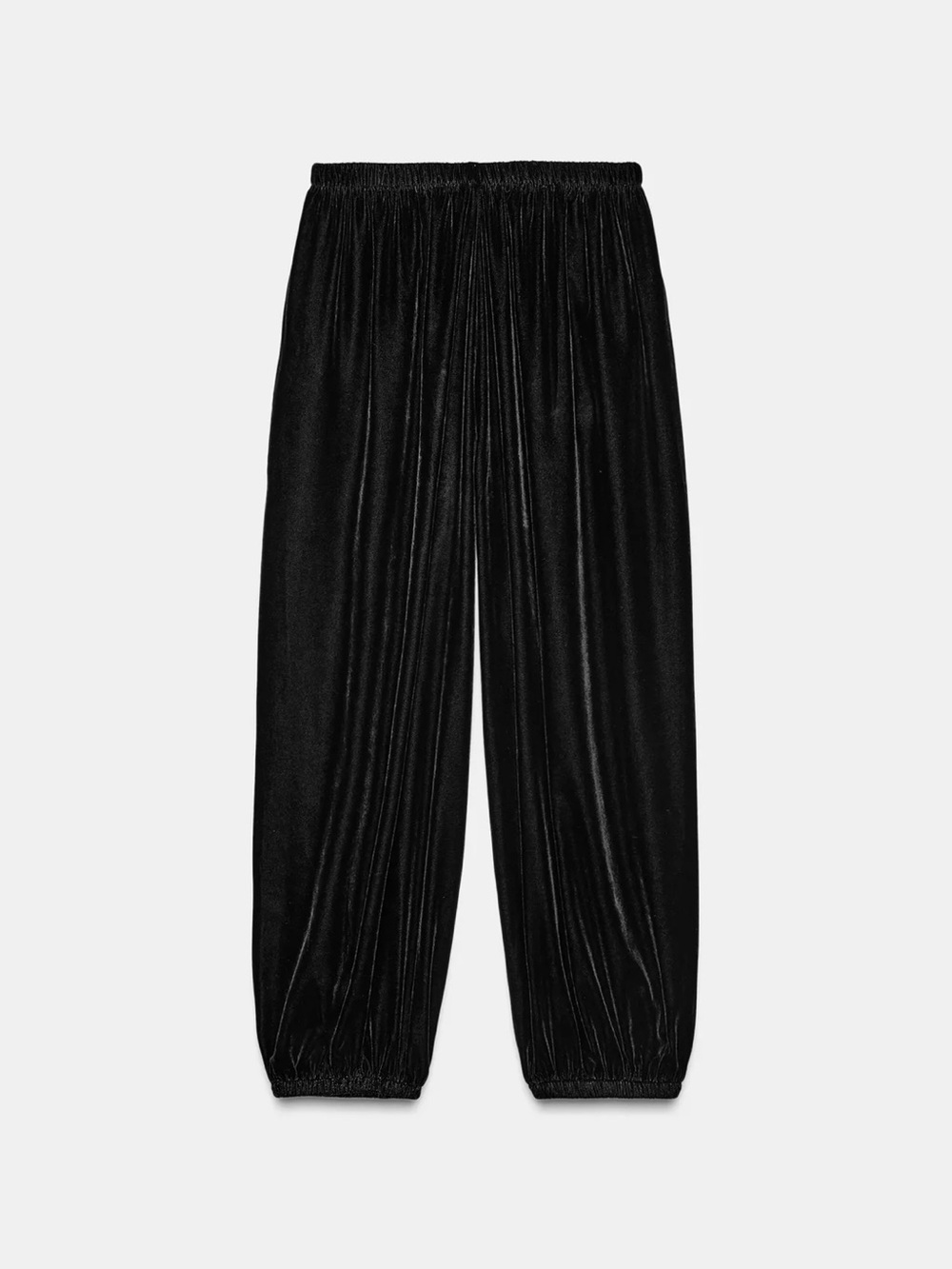 NWT Zara Black Velvet Balloon Pants